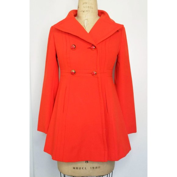 Vintage 1970s Howard Wolf Womens Orange Red Pant Suit Double Beast - Picture 4 of 13